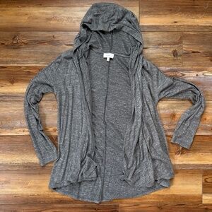 Heather Gray Hooded Cardigan from Lucky Brand